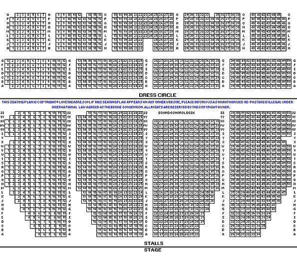 Dominion Theatre Seating Plan