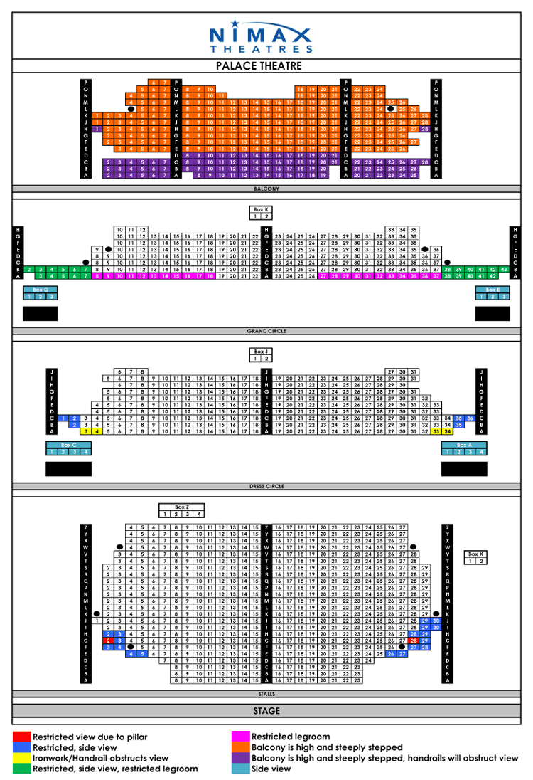 Palace Theatre Seating Plan